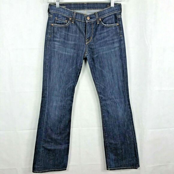 Citizens Of Humanity Jeans Womens Sz 27P Petite‎ Dark Wash Blue Dita Bootcut - Picture 1 of 13
